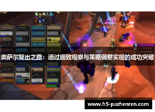 奥萨尔复出之路:通过细致观察与策略调整实现的成功突破 奥萨尔复出之路:通过细致观察与策略调整实现的成功突破