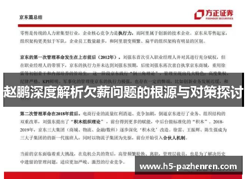 赵鹏深度解析欠薪问题的根源与对策探讨 赵鹏深度解析欠薪问题的根源与对策探讨